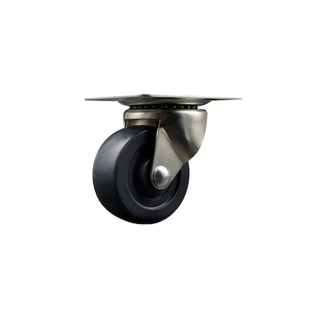 Service Caster 3'' General Duty Dolly Hard Rubber Wheel Swivel Top Plate Caster SCC-10S314-HRS-GRY